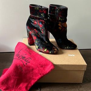 Christian Louboutin Moulamax 100 Floral Print Boots